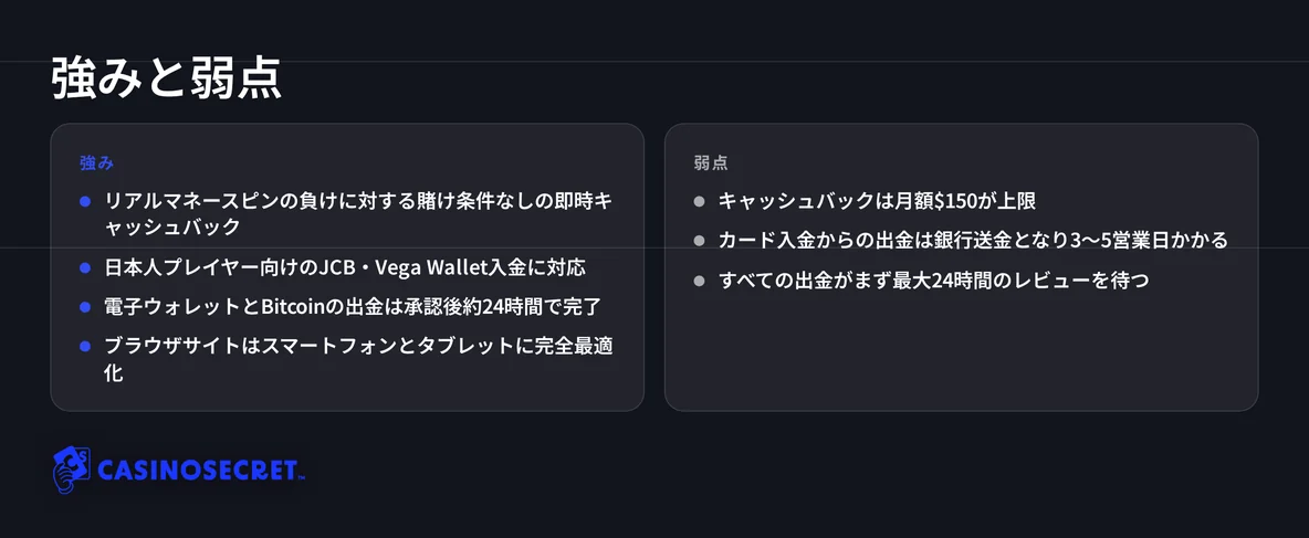 強みと弱点を確認してください。